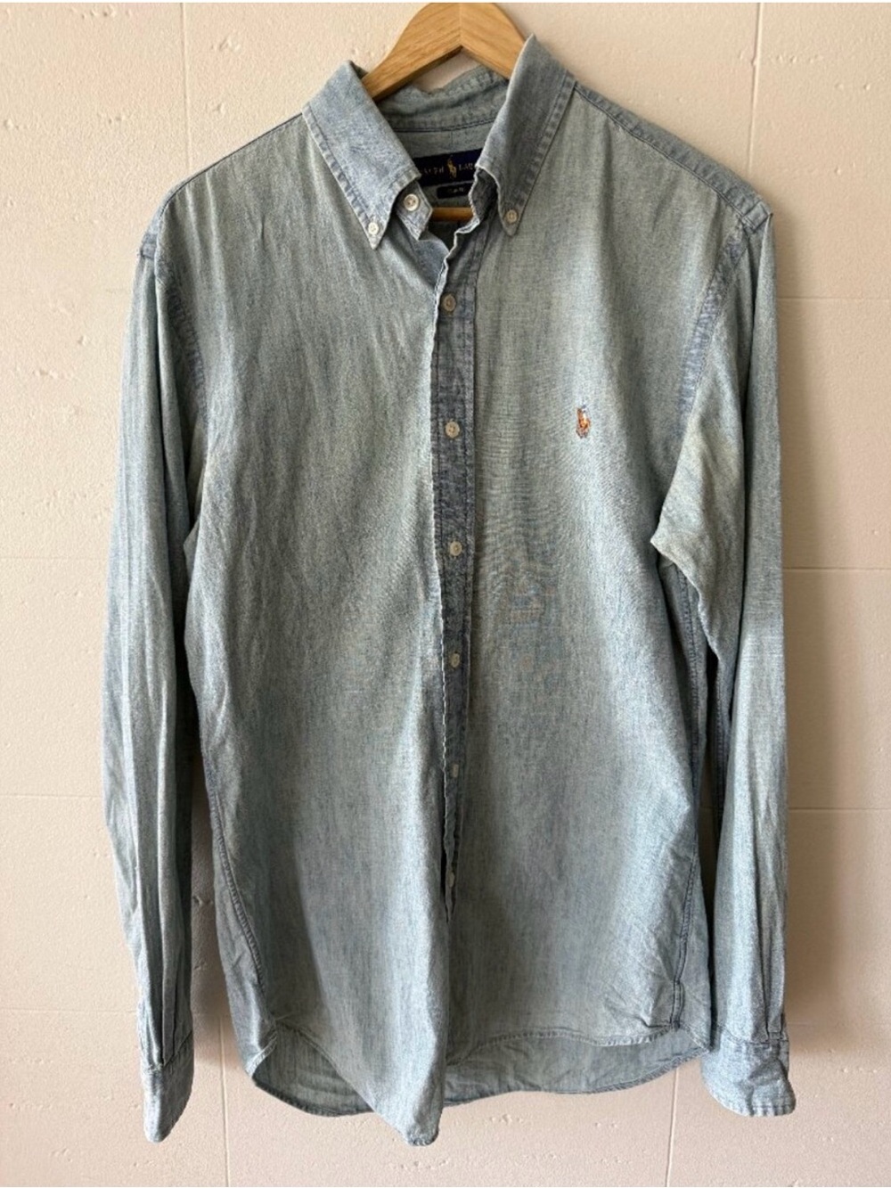 Polo Ralph Lauren | Classic Lightwash Denim Pony Logo Button Down | Medium